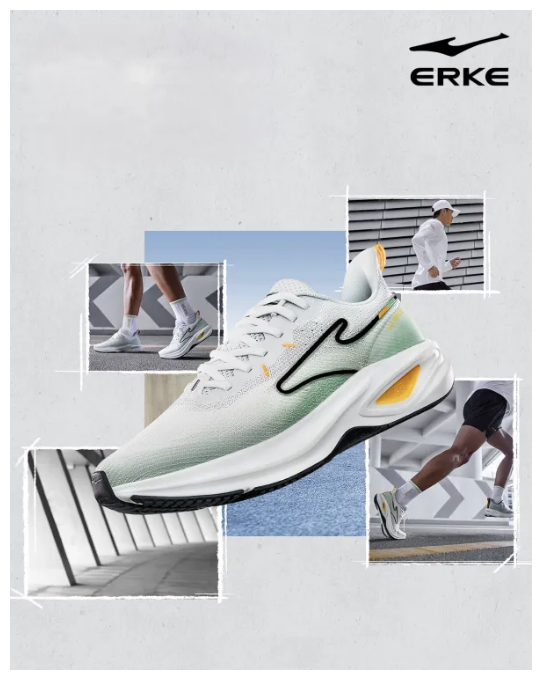 Erke Running Shoes Teal and white For Men 11124203124-009