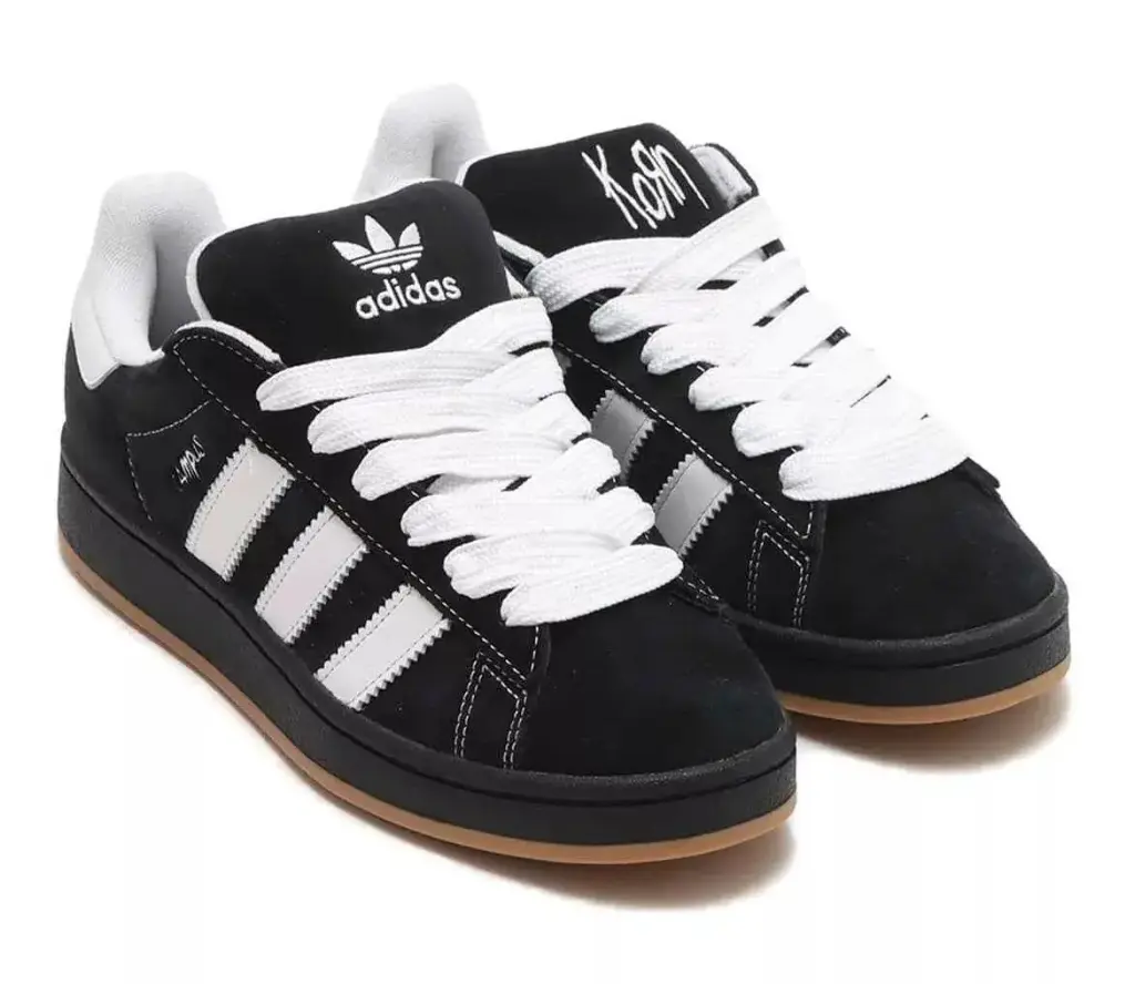 Korn adidas  Campus Black White Gum
