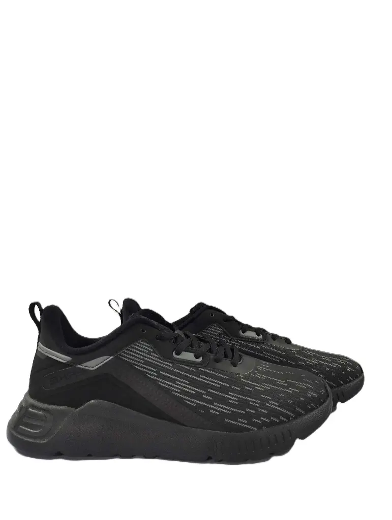 Erke Black Sports Jogging Shoes For Men 2301