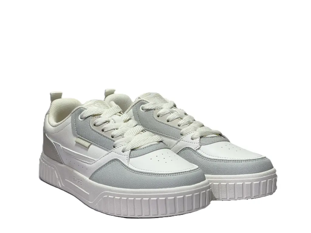 Erke White/Grey Skateboard Shoes For Men 1123