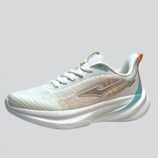 ERKE Running Shoes Low-Top Bright White Fluorescent Fire Orange 3027