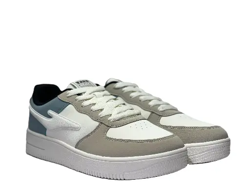Erke Cream White/Blue Skateboard Shoes 1255