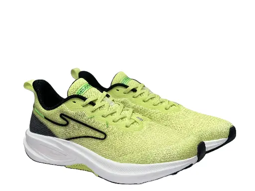Erke Green Yellow/ Light Weight/ Black Cushioning Running Shoes For Men 11124203124-502